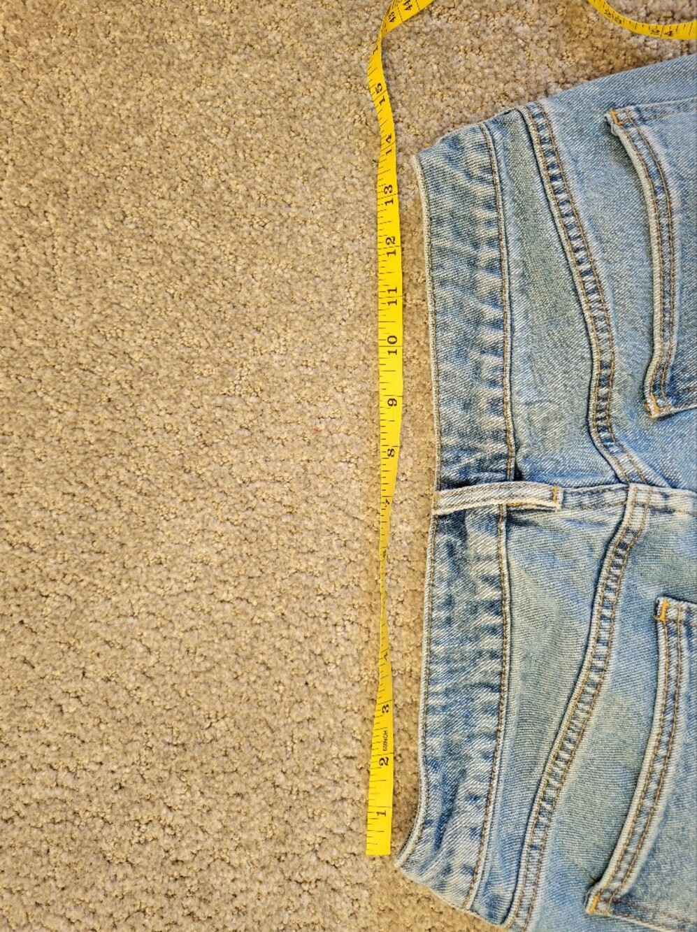 PacSun High Rise Straight Leg Jeans Light Wash Cotton Denim 26 Small - Picture 3 of 12